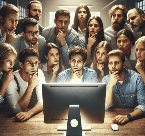 Puzzled Computer Viewers