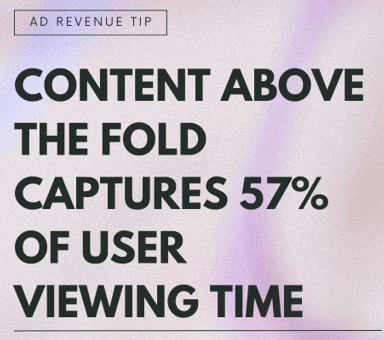 Above the Fold Ad Stats